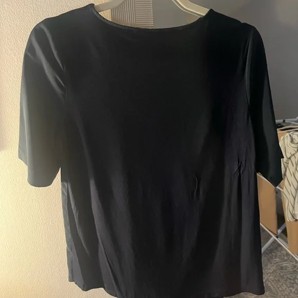 Navy Satin Blouse - Picture 9 of 10